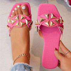 Super Cute And Stylish Ships In 5-10 Business Days Tags: #Shoes #Heels #Party #Newyears #Holiday #Sandals #Gold #Beautiful #Glitter Pink Open Toe Sandals For Day Out, Summer Pink Sandals For Day Out, Pink Flat Sandals For Day Out, Pink Closed Toe Sandals For Beach Season, Pink Sandals For Beach Season Parties, Pink Sandals For Beach Party, Chic Pink Sandals For Vacation, Holiday Sandals, Metallic Decor