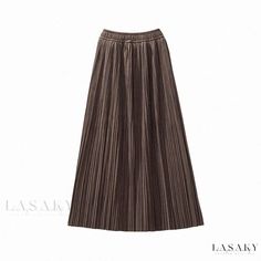 Lasaky - Vintage Velvet Black Pleated Skirt: Intricate Ruffles, Elegant Style Black Pleated Midi Skirt, Retro Skirt, Black Pleated Skirt, Vintage Flare, Coffee Color, Knit Midi Skirt, Pleated Maxi Skirt, Elegant Skirt, Velvet Skirt