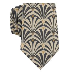 Elegant repeating fans in the Art Deco style conjure all of the opulence and glamour of the Roaring Twenties. This Art Deco tie is perfect for The Great Gatsby themed weddings or parties. The customizable design means they will perfectly match your wedding or event color scheme. The colors shown look sharp with white, black, or tweed suits, making them perfect for vintage looks. For Gatsby-era sophistication, wear the Fanfare Geometric necktie with a white suit and tweed waistcoat, walking stick Great Gatsby Themed Wedding, Tweed Waistcoat, The Roaring Twenties, Themed Weddings, White Suit, Tweed Suits, Roaring Twenties, The Great Gatsby, Walking Stick