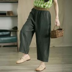 Casual High Waist Summer Harem Pants, Summer Casual High Waist Harem Pants, Spring Comfortable Harem Pants, Non-stretch Summer Harem Pants, Comfortable High-waist Summer Bottoms, Comfortable High Waist Summer Bottoms, Comfortable Green Spring Bottoms, Comfortable Green Bottoms For Spring, Casual Green Harem Pants For Summer