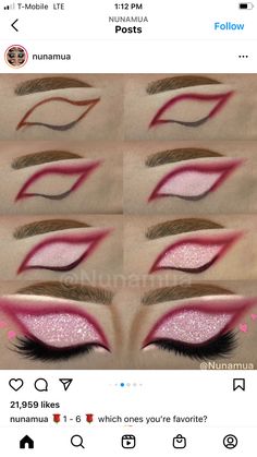 Award Ceremony Makeup, Easy Drag Makeup Tutorial, Pink Stage Makeup, Princess Makeup Looks, Perfect Makeup Tutorial, Glittery Eye Makeup, Vibrant Makeup, Makeup Order, Glitter Makeup Looks