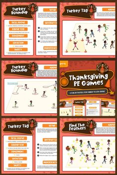 the thanksgiving pep game is shown in four different languages