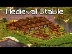 Medieval Stable | FULL TUTORIAL | FREE DOWNLOAD | Timelapse Build - YouTube Minecraft Dragon Stables, Minecraft Horse Stables Ideas, Medieval Stable, Stable Minecraft, Minecraft Horse Stables, Medieval Farm, Minecraft Horse, Minecraft Base