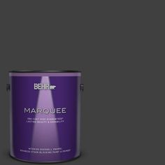 a purple paint can with the words marquee on it's bottom half