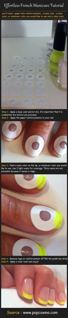 makes it easier French Manicure Diy, Uñas Ideas, Manicure Tutorials, French Manicures, Broken Nails, Manicure Diy, Nail Stuff