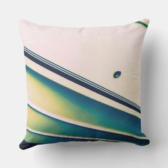 Boat Abstract in Blue  Outdoor Pillow