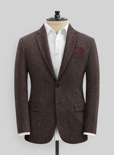 Brown Flecks Donegal Tweed Jacket – StudioSuits Brown Tweed Jacket, Tan Brown Shoes, Black Velvet Suit, Brown Tweed Suit, Wild Landscape, Light Grey Suits, Donegal Tweed, Conscious Man, Tweed Pants