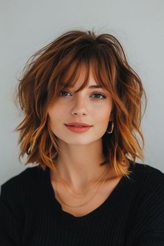 Dive into 13 shoulder-length bobs with bangs that make a bold statement, showcasing how fringe can transform your look in 2024. Bob Hair, Cortes De Cabello, Haircut Ideas, Medium Hair, Shoulder Length, Hair Cut, New Hair, Hair And Makeup, Brown Hair