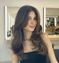 Round Face Curtain Bangs Medium Hair, Face Framing Curtain Bangs Updo, Long Haircuts With Long Bangs, Curtain Bangs In Long Hair, Haircut For Slim Face For Women, Bangs That Frame The Face, Long Layers Face Frame Curtain Bangs Medium Hair, Hair Inspiration Round Face, Frame Bangs Long