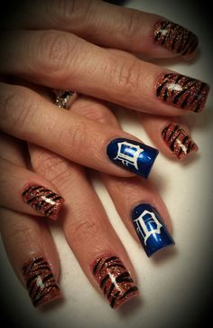 Detroit Tiger Nails Designs, Detroit Tigers Nails Designs, Tiger Nails Designs, Character Nails, Nail Time, Nails 2023