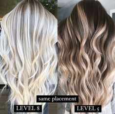 Chrissy Danielle Lotenero on Instagram: "REMINDER: NATURAL LEVELS MATTER‼️ same placement, different natural levels! swipe 👉🏼 to see #theblonderoadmap 

can you believe it⁉️ this is a perfect example of why it’s so important to educate our clients on what IS achievable for their canvas, both of these clients had significant regrowth but the difference was their starting point or their NATURAL LEVEL

👉🏼 LEVEL 8 - Cassie is a natural blonde, therefore achieving this result in one session is fairly easy, her natural level is only about 2 shades darker, therefore the end result looks more solid and blended vs dimensional and she doesn’t need as much blonding to achieve it

👉🏼 LEVEL 5 - when your starting base is this dark, multiple sessions would be required to achieve the photo on the l Blonde Extensions, Icy Blonde, Color Melting, Natural Blondes, White Blonde, Balayage Highlights, Hair Painting, Hair Inspo Color, Platinum Blonde