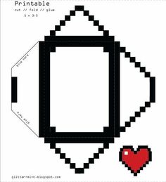 Carta Minecraf Envelope Templates, Heart Envelope, Bf Gifts