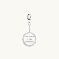 Charm in shape of a coin with a clasp. The coin have our unique victory wreath, with the inscription THE LORD IS MY SHEPHERD. Style your Chunky chain with your favorite charm! Our chunky chains are available both as necklaces (here) and bracelets (here).Measurement: Charm 30 x 20 mm. Charm with clasp 45 x 20 mm. Material: Sterling silver. Dove Necklace, The Lord Is My Shepherd, Charity Project, Gold Heart Necklace, Conflict Free Diamonds, The Lord, Wreath, Coin, Necklaces