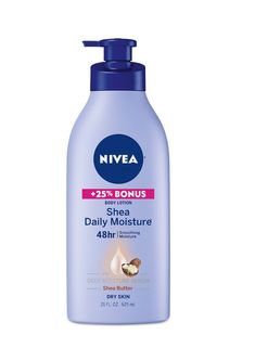 Reveal irresistibly soft skin with the NIVEA Shea Nourish Body Lotion. The lightweight, non-greasy formula in this NIVEA body lotion intensively moisturizes for 48 hours. This​ daily body lotion formula gently melts into skin​ leaving it silky and smooth after just one application, and is enriched with ​Shea Butter​ and NIVEA Deep​ Nourishing Serum. NIVEA Shea Nourish Body Lotion is dermatologically tested. This​ NIVEA lotion​ is also a​ perfect solution for those looking for a daily​ hand lotio Nivea Body Lotion, Nivea Lotion, Shea Butter Body Lotion, Shea Butter Lotion, Lotion For Dry Skin, Body Lotion Cream, Skin Lotion, Body Moisturizers, Personal Care Products