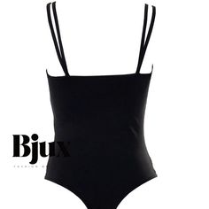 Bjux - Body de tirantes de doble tira y corte alto para mujer Fitted Strappy Bodysuit With Built-in Bra, Fitted T-back Bodysuit With Straps, Summer Strappy Bodysuit With Lined Body, Strappy Lined Bodysuit For Summer, Summer Club T-back Bodysuit, Summer T-back Bodysuit For Club, Seamless T-back Bodysuit, Solid Seamless T-back Bodysuit, Trendy Stretch Swimwear With Straps