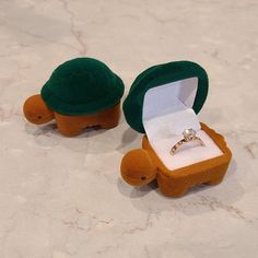 Turtle Ring, Gift Box Jewelry, Proposal Box, Earring Box, Box Ring, Future Wedding Plans, Cute Little Things, Box Jewelry, Box Gift