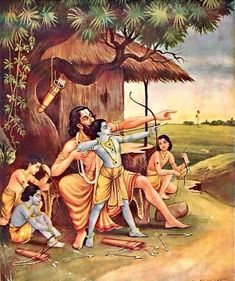 Ramayan Story Images, Ram Janam, सीता राम, Rama Sita, Buddha Tattoo Design, Vintage Art Paintings