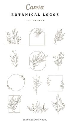 the botanical logos collection is shown here