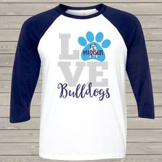 School Mascot Teacher Shirt - Bulldogs Softball Ideas, T Shirt Press, Volleyball Stuff, Cricut Inspiration, Dog Mom Svg, Cheer Camp