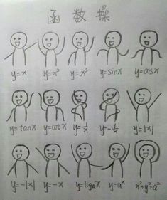 an image of people with different expressions drawn on paper, and in the same language