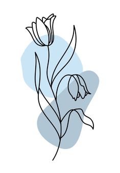 a line drawing of a flower on a white background