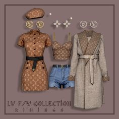 three different types of clothes are shown in this image with the caption's name below