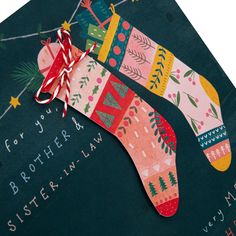 an ornament on the back of a christmas card