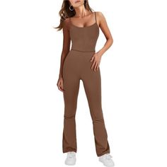 *Size - S=Us(4-6), M=Us(8-10), L=Us(12-14), Xl=Us(16-18),See Details In Rich Description. *Design - Flaunt Your Style With This Full-Length Tummy Control Jumpsuit Featuring A Sexy Square Neckline And Adjustable Spaghetti Straps. With A Cool And Comfortable Backless Design, It's Perfect For Summer Outings. *Occasion - This Stylish Flare Leg Jumpsuit Is Perfect For Any Occasion, Summer Day Out To Athletic Sports. Versatile And Chic, It's A Must-Have Addition To Your Wardrobe That You Can Wear As Casual Attire Or Dress It Up For More Formal Events. *Match - Upgrade Your Wardrobe With This Fashionable Jumpsuit For Women Or Teen Girls. The Comfortable Fabric Is Perfect For Year-Round Wear, From S Casual Sleeveless Elastane Jumpsuits And Rompers, Casual Spring Jumpsuits And Rompers, Sleeveless Stretch Brown Jumpsuits And Rompers, Brown Stretch Sleeveless Jumpsuits And Rompers, Brown Stretch Sleeveless Jumpsuit, Brown Sleeveless Stretch Jumpsuit, Flare Leg Jumpsuit, Brown Slacks, Black Athletic Pants