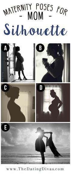 the silhouettes of pregnant women are shown in this black and white photo collage