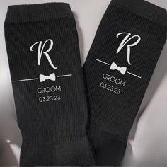 Personalized socks for the biggest day of your life! Each of our personalized socks is handmade with love just for you! Introducing our new range of handmade, personalized Groomsmen Socks! Perfect for your wedding day, these stunning socks will add a special touch to your groom and groomsmen's attire. Our socks are made from high-quality materials, with comfortable and breathable fit, and come in five different colors. They are easy to care for, and with our range of engraving and text options, Groomsmen Socks Gifts, Father Of The Bride Socks, Groomsmen Proposal Socks, Fun Groomsmen Socks, Groom Socks, Groomsmen Socks, Wedding Socks, Personalized Socks, Groom And Groomsmen Attire