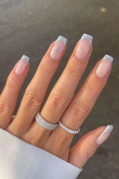 Silver Nail, Simple Gel Nails, Cute Gel Nails, Acrylic Nails Coffin Short