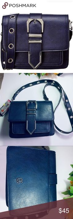 Christian Lacroix Elisabeth Shoulder Bag Navy Blue (Ink) very stylish, multiple compartments and pockets.   🌻Width: 8” 🌻Length:6.5” 🌻Depth: 3.5” 🌻Condition:NWT  🌻Free feel to ask questions, make an offer, bundle up or purchase  🌻Next business day shipping ( except weekends and holidays) 🌻Smoke and Pet Free Home 🌻Due to lightning, colors may look slightly different than real 🌻Flat measurements, please notice that they are approximately 1160 Christian Lacroix Bags Shoulder Bags Christian Lacroix, Blue Ink, Bags Shoulder, Messenger Bag, Shoulder Bags, Satchel, Navy Blue, Holidays, Shoulder Bag