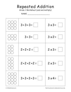 a worksheet for addition to help students learn how to use the same numbers