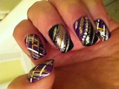 My Baltimore Ravens nails. 1-28-13 Ravens Nails Designs, Nails Only, Baltimore, Health And Beauty, Nail Designs