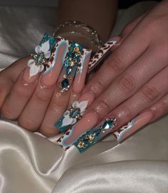 3d Flower Nails Acrylics, Mexican Themed Nails Acrylic, 2023 Nails Ideas, Beach Nail Art, Beach Nail, 2023 Nails