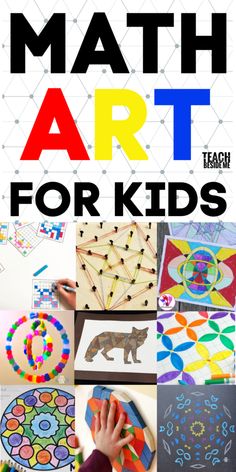 the cover of math art for kids