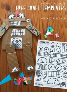 a paper doll made to look like a robot