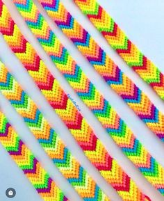 multicolored braiding on white background with text overlay that says rainbow chevrone