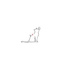 a drawing of a dog sitting on the ground with its paw up in the air