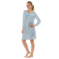 Size recommendation: Size Medium (4-6) Large (8-10) X-Large (12-14) XX-Large (16-18), Order one size up For a more Relaxed Fit This lightweight and comfortable Long Sleeve Nightgown Sleepdress for ladies from the Casual Nights Loungewear and Sleepwear robes Collection, in beautiful feminine floral print pattern design. this easy to wear Pullover Nightdress is made of 55% Cotton/45% Poly fabric, The sleep dress Features: Long sleeves with ruffled cuffs, fancy lace detail at neck, Crew neckline wi Long Sleeve Nightgown, Waltz Dress, Muumuu Dress, Hospital Gown, Plus Size Pajamas, Print Design Pattern, Floral Prints Pattern, Women's Nightgowns, House Dress