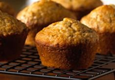 muffins cooling on a wire rack ready to be eaten