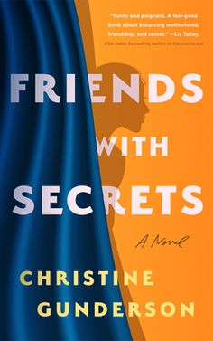 the book cover for friends with secrets by christine gunderson, which features a silhouette of a man's head