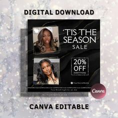 an ad for the season sale with two women in black and white outfits on it