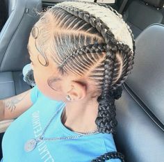 Braided Hairstyles For Black Women Cornrows, Feed In Braids Hairstyles, Single Braids, Quick Weave Hairstyles, Dyed Hair Inspiration, Braided Cornrow Hairstyles, Braided Hairstyles For Teens, Quick Braided Hairstyles, Protective Hairstyles Braids