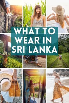 what to wear in sri lanka collage with images of people and the words, what to wear in sri lanka