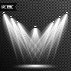 three spotlights on a dark background with light effects, stage lights, lighting png and psd