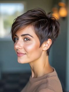 60 Inspiring Short Haircut Ideas for a Fresh New Look Short Hairstyles Oval Face, Crop Cut Hair Women, Pixie Straight Hair, A Line Bob Short, Short Hair For Oval Face, Haircut For Girl, Cheveux Courts Funky, Bob Hair Cuts, Haircut For Girls