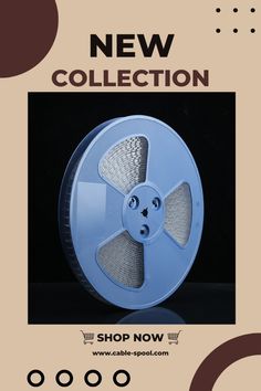 a blue reel with the words new collection on it