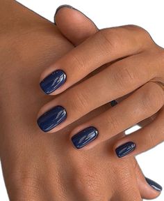 Wife Nails, Navy Blue Nails, Eye Nails, Short Square Nails, Smink Inspiration, Pretty Gel Nails, Cute Summer Nails, Makijaż Smokey Eye