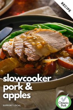 Slow Cooker Pork Roast and Apples Recipe Pork Roast And Apples, Pork And Apples, Slow Cooker Pork Roast, Royal Gala, Honey Crisp, Slow Cooked Pork, Pork Roast Recipes